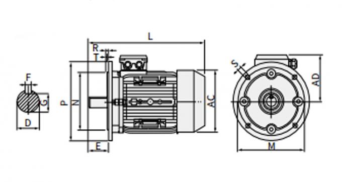 50Hz 0,55KW 0,75HP 1440rpm Condensador monof&aacute;sico - Inicia&ccedil;&atilde;o de funcionamento Motor de indu&ccedil;&atilde;o ass&iacute;ncrono 220V/230V AC Volta 60Hz Pot&ecirc;ncia nominal de frequ&ecirc;ncia 7
